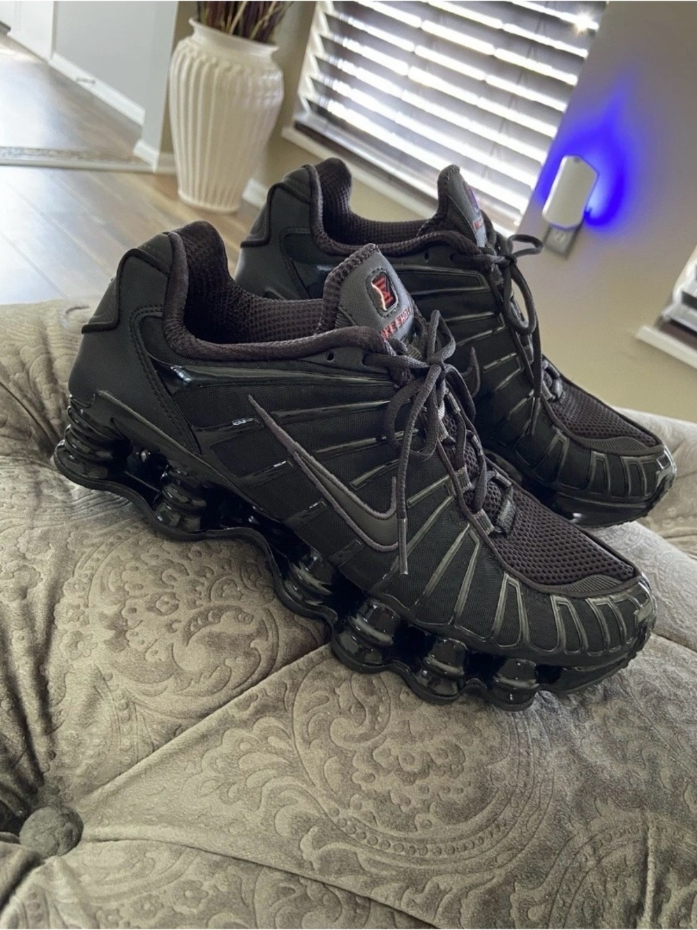 Nike Shox TL Black/ Metallic Hematite/Max Orange AR3566-002